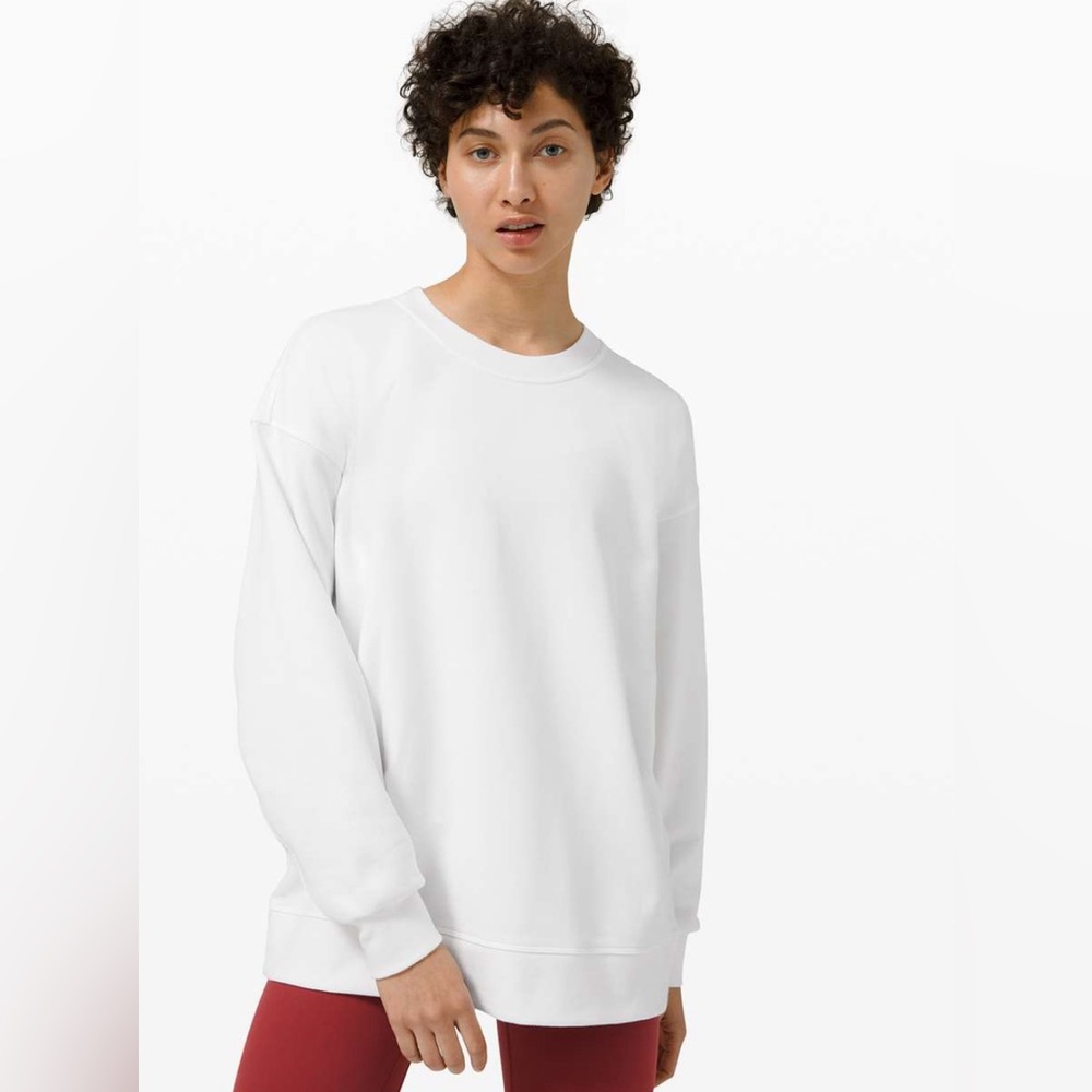 White perfectly oversized crewneck